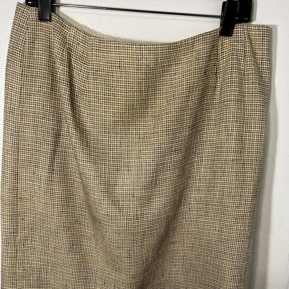 Carlisle,14, Vintage tweed,silk linen blend midi pencil skirt rear hook eyes zip - Picture 5 of 6
